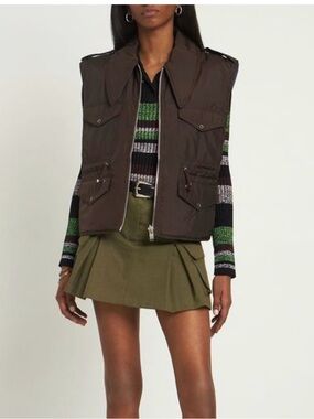 NWOT Ganni Reversible Ripstop Vest